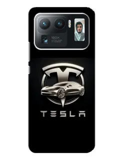 Чехол для Xiaomi Mi 11 Ultra с картинкой «Tesla — серебристое авто»