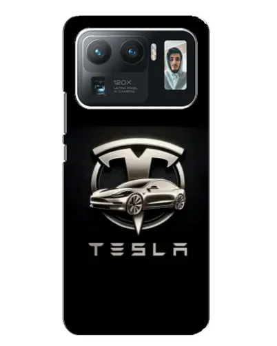 Чехол для Xiaomi Mi 11 Ultra с картинкой «Tesla — серебристое авто»