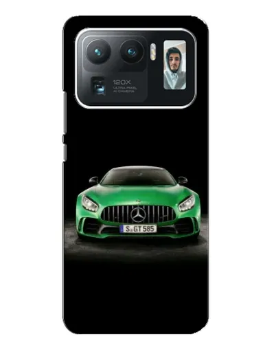 Чехол для Xiaomi Mi 11 Ultra с картинкой «Mercedes — неоновый лого»