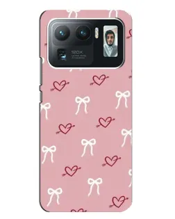 Чехол для Xiaomi Mi 11 Ultra с картинкой «Сердца и банты»