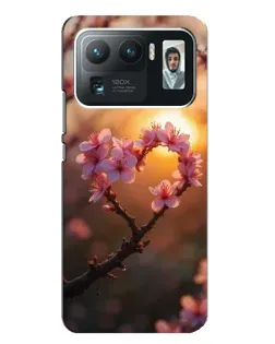 Чехол для Xiaomi Mi 11 Ultra с картинкой «Розовый цвет сердце на фоне заката» Чехол для Xiaomi Mi 11 Ultra с картинкой «Розовый цвет сердце на фоне заката»