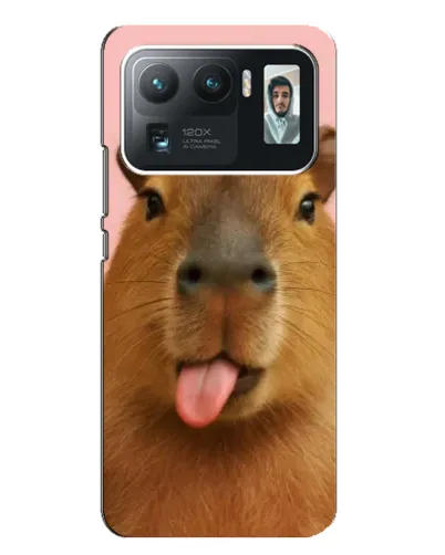 Чехол для Xiaomi Mi 11 Ultra с картинкой «Капибара с языком»