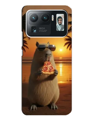 Чехол для Xiaomi Mi 11 Ultra с картинкой «Капибара с пиццей»