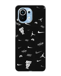 Чохол для Xiaomi Mi 11 з картинкою «Nike Black Pattern»