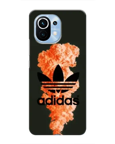 Чехол для Xiaomi Mi 11 с картинкой «Оранжевый дым Adidas»