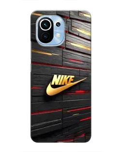 Чохол для Xiaomi Mi 11 з картинкою «Золотий Nike на металі»