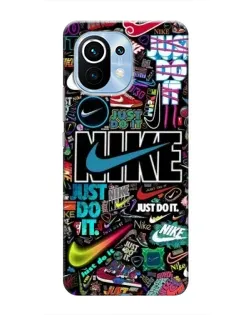 Чохол для Xiaomi Mi 11 з картинкою «Яскравий колаж Nike»