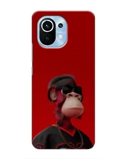 Чохол для Xiaomi Mi 11 з картинкою «Bored Ape в червоному» Чохол для Xiaomi Mi 11 з картинкою «Bored Ape в червоному»