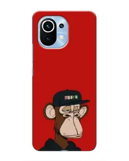 Чохол для Xiaomi Mi 11 з картинкою «Bored Ape — червоний фон» Чохол для Xiaomi Mi 11 з картинкою «Bored Ape — червоний фон»