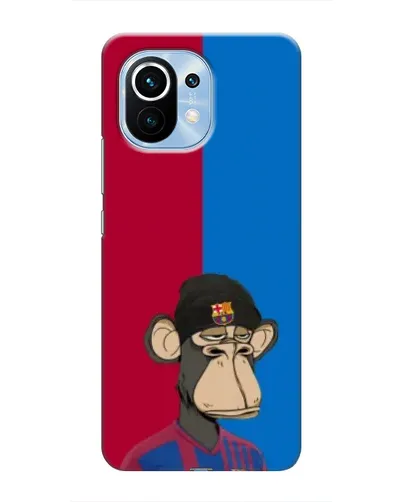 Чехол для Xiaomi Mi 11 с картинкой «Bored Ape — фанат Барсы»
