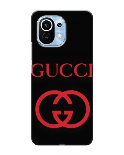 Чехол для Xiaomi Mi 11 с картинкой «Gucci — красный логотип»