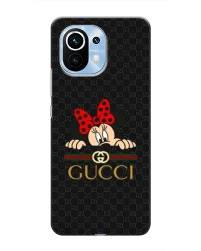 Чехол для Xiaomi Mi 11 с картинкой «Минни Маус Gucci — черный»