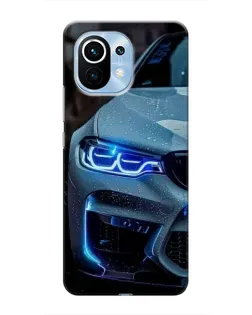 Чохол для Xiaomi Mi 11 з картинкою «Погляд BMW з синіми фарами»