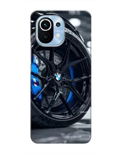 Чехол для Xiaomi Mi 11 с картинкой «Колесо BMW вблизи»