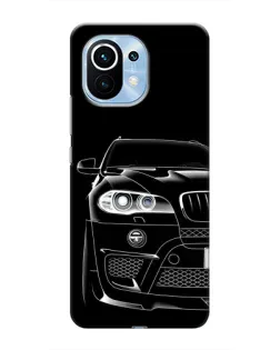 Чехол для Xiaomi Mi 11 с картинкой «Темный силуэт BMW»