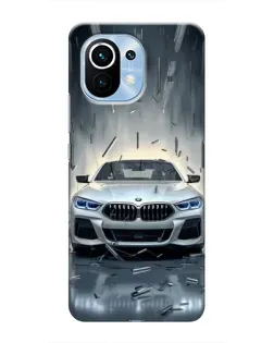 Чехол для Xiaomi Mi 11 с картинкой «BMW в свете фар»