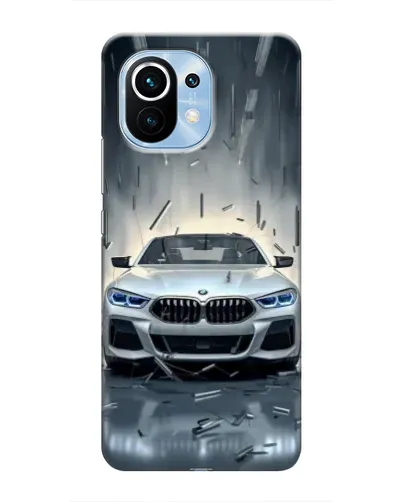 Чехол для Xiaomi Mi 11 с картинкой «BMW в свете фар»