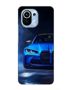 Чехол для Xiaomi Mi 11 с картинкой «Голубая BMW M4»