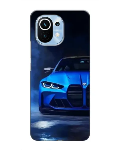 Чехол для Xiaomi Mi 11 с картинкой «Голубая BMW M4»