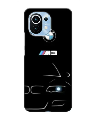 Чехол для Xiaomi Mi 11 с картинкой «Минималистичный принт BMW M3»