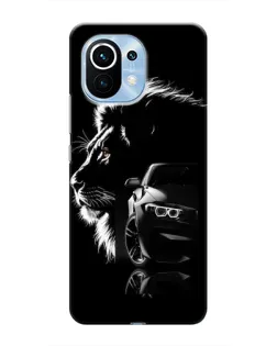 Чехол для Xiaomi Mi 11 с картинкой «BMW и лев»