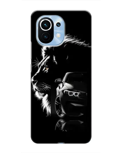 Чехол для Xiaomi Mi 11 с картинкой «BMW и лев»