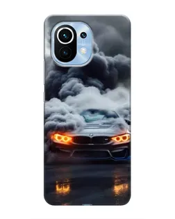 Чехол для Xiaomi Mi 11 с картинкой «BMW в дыму»