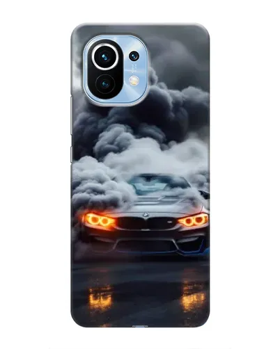Чехол для Xiaomi Mi 11 с картинкой «BMW в дыму»