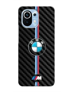 Чехол для Xiaomi Mi 11 с картинкой «Эмблема BMW и карбон»