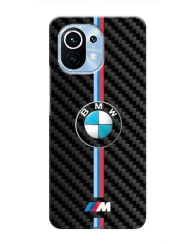 Чехол для Xiaomi Mi 11 с картинкой «Эмблема BMW и карбон»