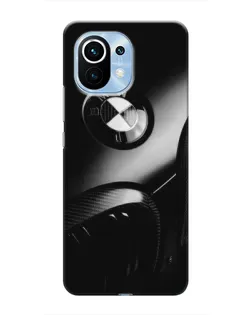 Чехол для Xiaomi Mi 11 с картинкой «Эмблема BMW — макро»