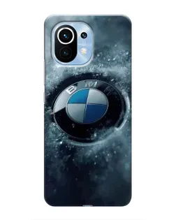 Чехол для Xiaomi Mi 11 с картинкой «Логотип BMW — лед»