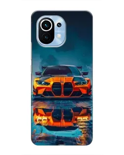 Чехол для Xiaomi Mi 11 с картинкой «BMW — золотая эмблема»