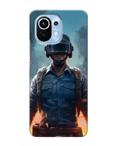 Чехол для Xiaomi Mi 11 с картинкой «PUBG — реалистичный герой»