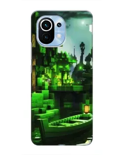 Чохол для Xiaomi Mi 11 з картинкою «Minecraft лісовий пейзаж»