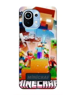 Чохол для Xiaomi Mi 11 з картинкою «Minecraft герої гри»