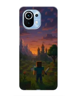 Чохол для Xiaomi Mi 11 з картинкою «Стів біля вежі» Чохол для Xiaomi Mi 11 з картинкою «Стів біля вежі»