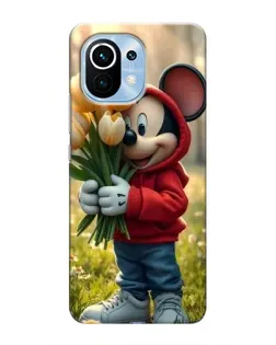 Чохол для Xiaomi Mi 11 з картинкою «Міккі з тюльпанами»