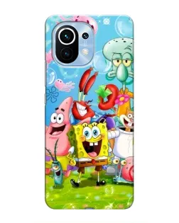 Чехол для Xiaomi Mi 11 с картинкой «Губка Боб и друзья»