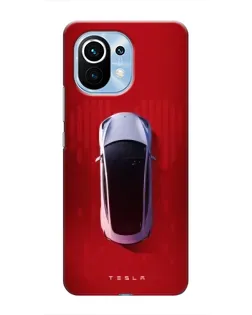 Чохол для Xiaomi Mi 11 з картинкою «Tesla Top View»