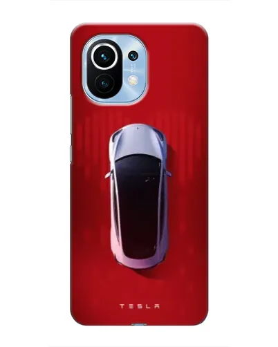 Чехол для Xiaomi Mi 11 с картинкой «Tesla Top View»