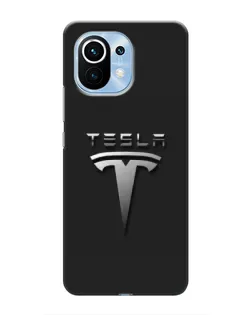 Чохол для Xiaomi Mi 11 з картинкою «Сталевий логотип Tesla»