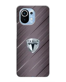 Чохол для Xiaomi Mi 11 з картинкою «Металева текстура Tesla»