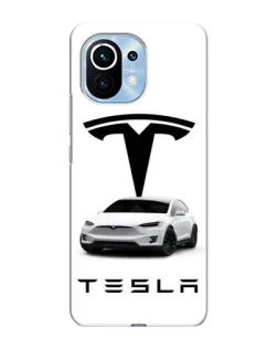 Чохол для Xiaomi Mi 11 з картинкою «Tesla White Style»
