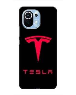 Чохол для Xiaomi Mi 11 з картинкою «Tesla Red Logo»