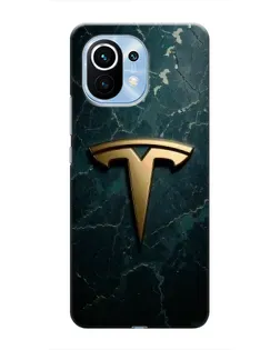 Чохол для Xiaomi Mi 11 з картинкою «Мармурова Tesla Gold»