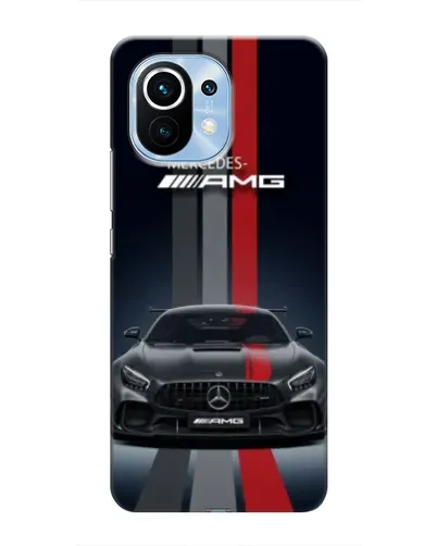 Чехол для Xiaomi Mi 11 с картинкой «Mercedes — белый карбон»