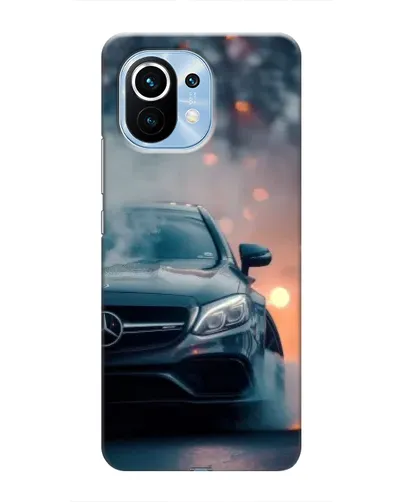 Чехол для Xiaomi Mi 11 с картинкой «Mercedes — ночной город»