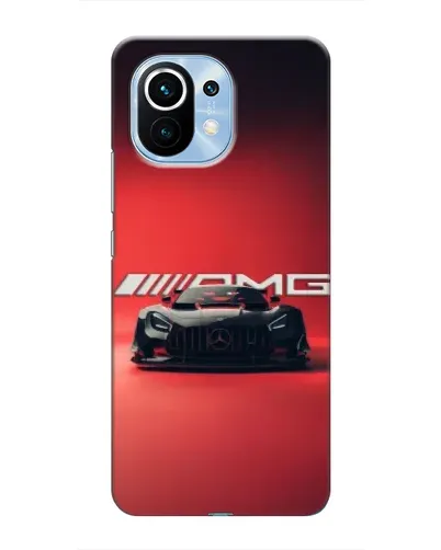 Чехол для Xiaomi Mi 11 с картинкой «Mercedes AMG — красная линия»