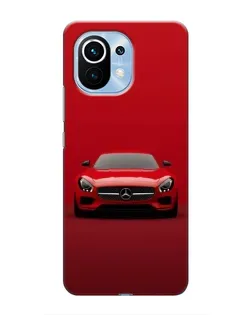 Чехол для Xiaomi Mi 11 с картинкой «Красный Mercedes AMG»